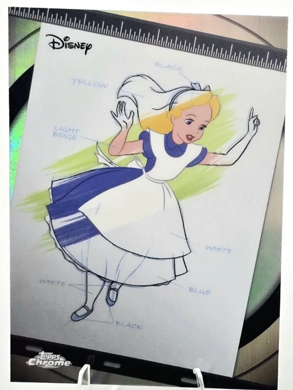 2026 Disney Topps Chrome Alice Ink & Paint Insert #I&P-8 + Original Concept Art